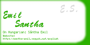 emil santha business card